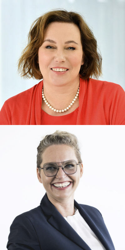 Bettina Timmler, Inhaberin Agentur comm.pass (oben) und Anita Horner, Immo Atelier/IMMODAY (unten)